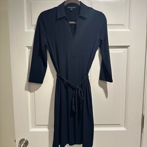 Brooks Brothers Navy Long Sleeve Dress